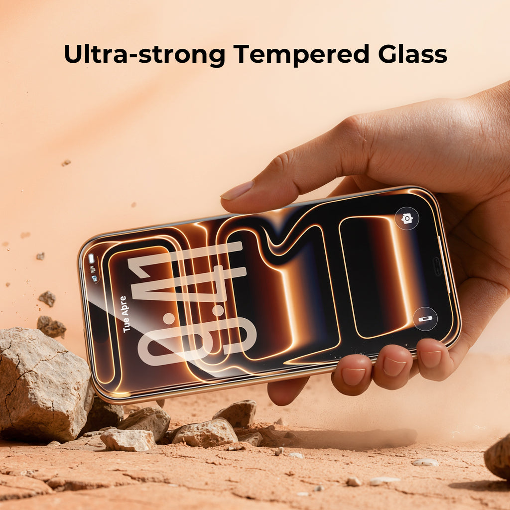 Auto-Align Tempered Glass Screen Protector with Dust-Free Box